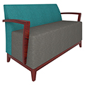 Hickory Contract Urban Lounge Seating - Loveseat with Arms