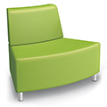MooreCo® Modular Soft Seating Collection - 45° Wedge Outside Armless Chair