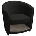 GLOBAL Sirena™ Lounge Seating - Lounge Chair with Book Shelf