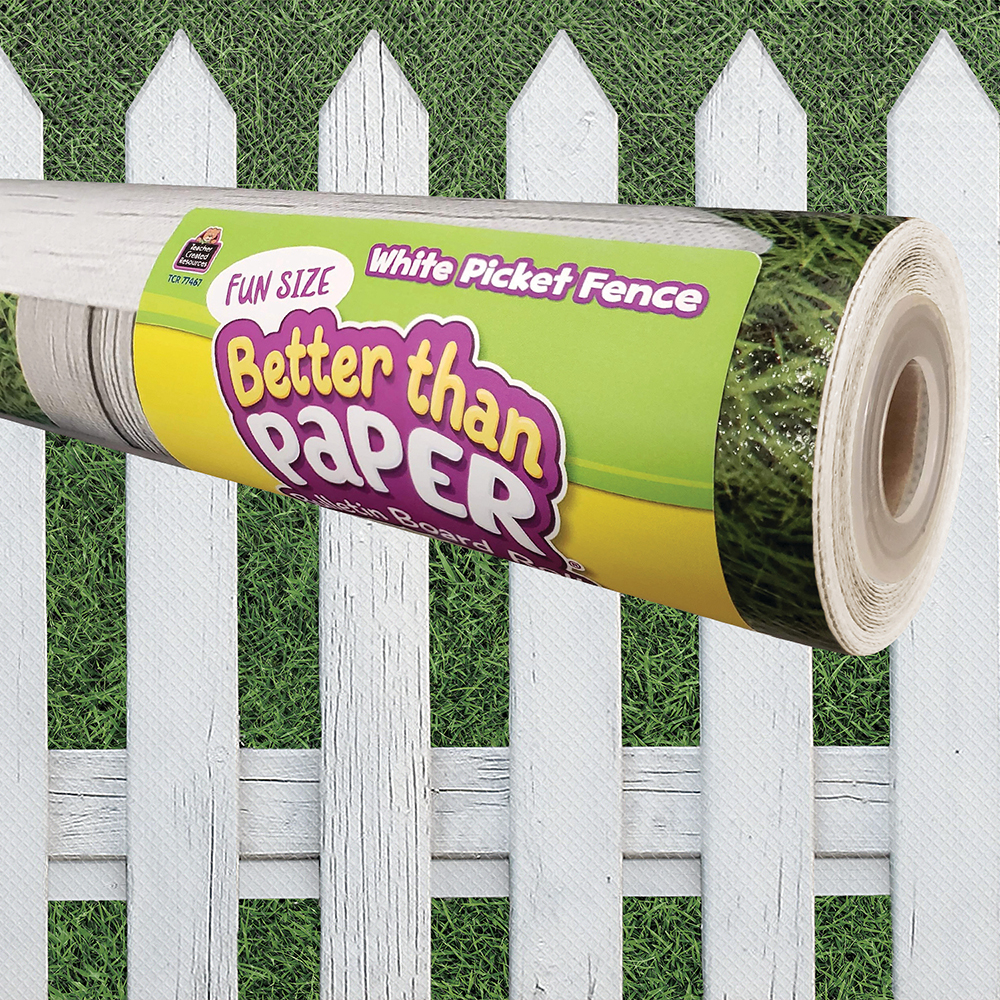 Bulletin Board Paper - Better Than Paper® Fun Size - White Picket Fence