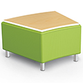 MooreCo® Kids Modular Soft Seating- 22.5° Bench w/Laminate Top, Fabric