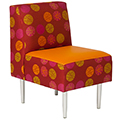 HPFI® Evette Modular Lounge Seating - Armless Club Chair