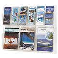 SAFCO® Reveal Clear Wall Display - 3 Magazine/6 Literature Pockets