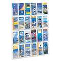 SAFCO® Reveal Clear Wall Display - 24 Literature Pockets