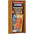 Wooden Mallet Stance™ Magazine/Literature Wall Display -  2/Pockets - 19 in.H x 11 in.W x 3 in.D