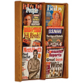 Wooden Mallet Stance™ Magazine/Literature Wall Display - 6/Pockets - 26-1/4 in.H x 21-1/4 in.W x 3 in.D