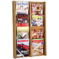 Wooden Mallet Stance™ Magazine/Literature Wall Display - 8/Pockets - 33-1/2 in.H x 21-1/4 in.W x 3 in.D