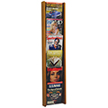 Wooden Mallet Stance™ Magazine/Literature Wall Display - 6/Pockets - 48 in.H x 11 in.W x 3 in.D