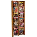 Wooden Mallet Stance™ Magazine/Literature Wall Display - 12/Pockets - 48 in.H x 21-1/4 in.W x 3 in.D