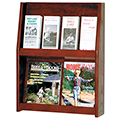 Wooden Mallet Slope™ Oak Literature Display - 8/Pocket- 24-1/2 in.H x 19-1/2 in.W x 4-3/4 in.D