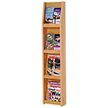 Wooden Mallet Slope™ Oak Literature Display - 8/Pockets - 49 in.H x 10-1/2 in.W x 4-3/4 in.D