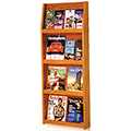 Wooden Mallet Slope™ Oak Literature Display - 16/Pockets - 49 in.H x 19-1/2 in.W x 4-3/4 in.D