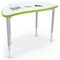MooreCo™ Hierarchy ADA Creator Desk - Half Round - Markerboard Top