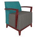 Hickory Contract Urban Lounge Seating - Chair with Arms, Fabric