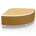 MooreCo® Modular Soft Seating Collection - Round Corner Bench with Laminate Top