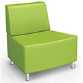 MooreCo® Modular Soft Seating Collection - 22.5° Wedge Outside Armless Chair