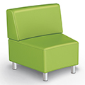 MooreCo® Modular Soft Seating Collection - 22.5° Wedge Inside Armless Chair
