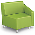 MooreCo® Modular Soft Seating Collection - 22.5° Wedge Inside Left Arm Chair