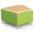 MooreCo® Modular Soft Seating Collection - 22.5° Wedge Bench with Laminate Top