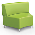 MooreCo® Modular Soft Seating Collection - 45° Wedge Inside Armless Chair