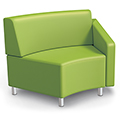 MooreCo® Modular Soft Seating Collection - 45° Wedge Inside Left Arm Chair
