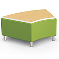 MooreCo® Modular Soft Seating Collection - 45° Wedge Bench with Laminate Top
