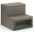 HPFI® Flex Tiered Seating - 2-Tier Linear Seat with Cubby