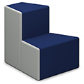 Russwood® Modular Seating - 2-Tier Outside Wedge Seat, Fabric