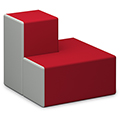 Russwood® Modular Seating - 2-Tier Outside Corner Seat, Fabric