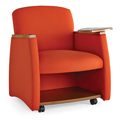 HPFI® Genesis Mobile Team Chair - Chair with Tablet & Shelf